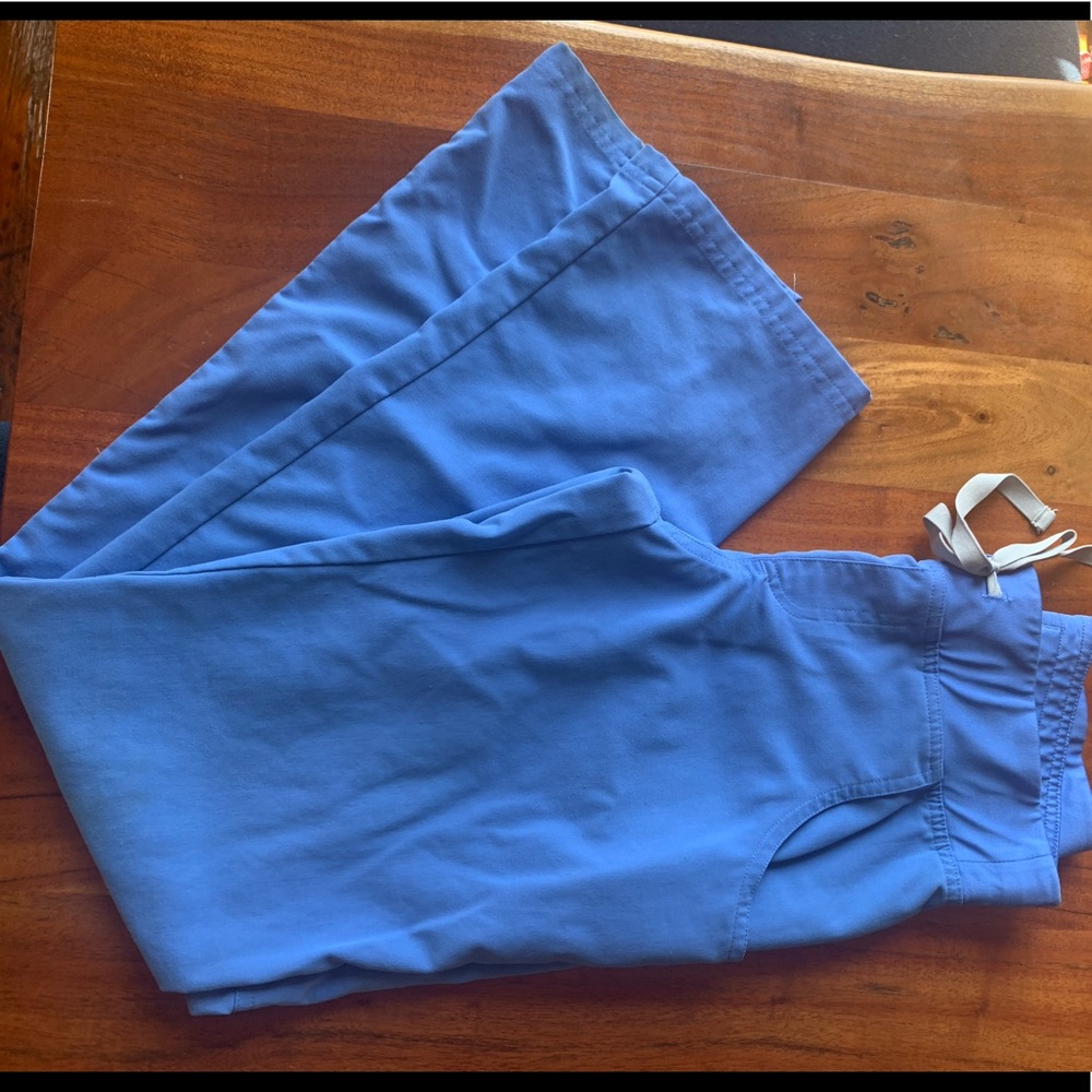 Figs ciel blue Kade cargo scrub pants